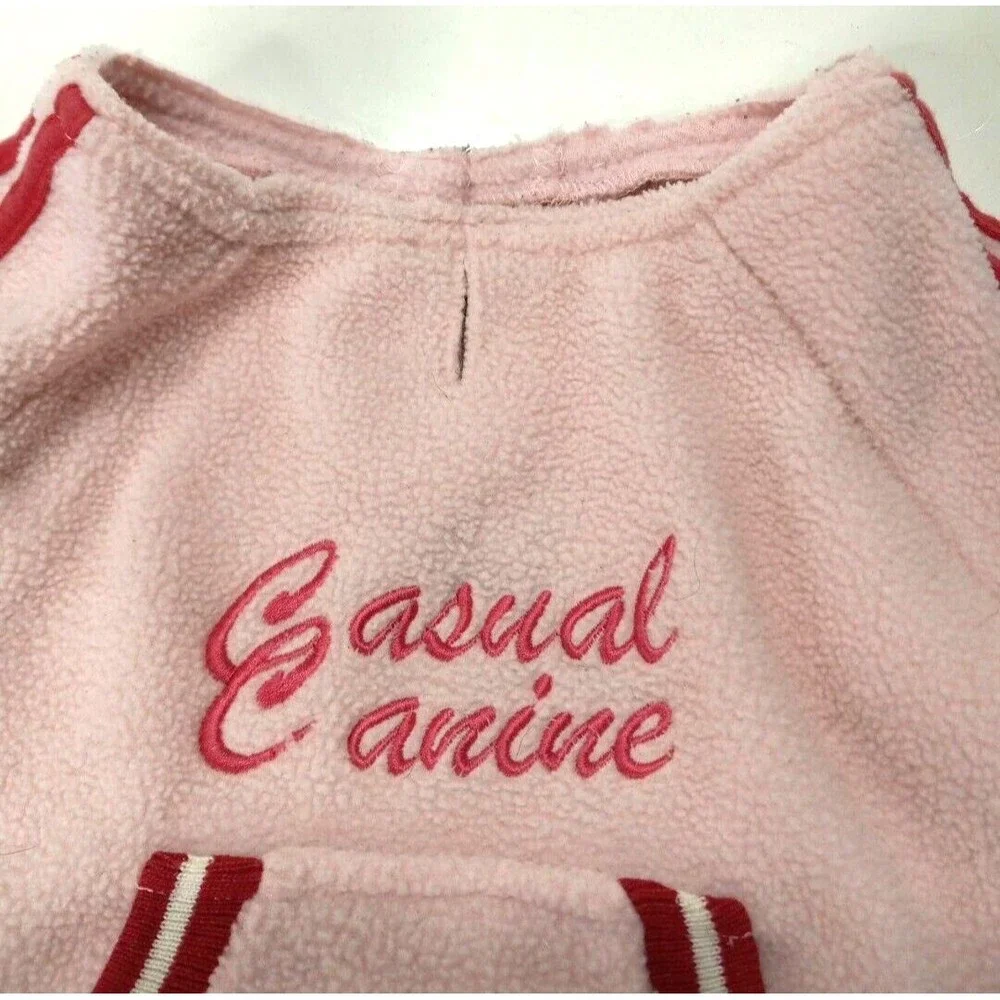 Casual Canine Dog Sweater Sweatshirt Pink Sporty 13 In Long  22 In Around *L